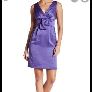 Nanette Lepore “Stella” Pleated Bow Shift Dress